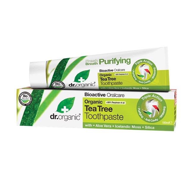 Dr Organic Toothpaste Tea Tree 100ml 114100 | Hardy's | New Zealand