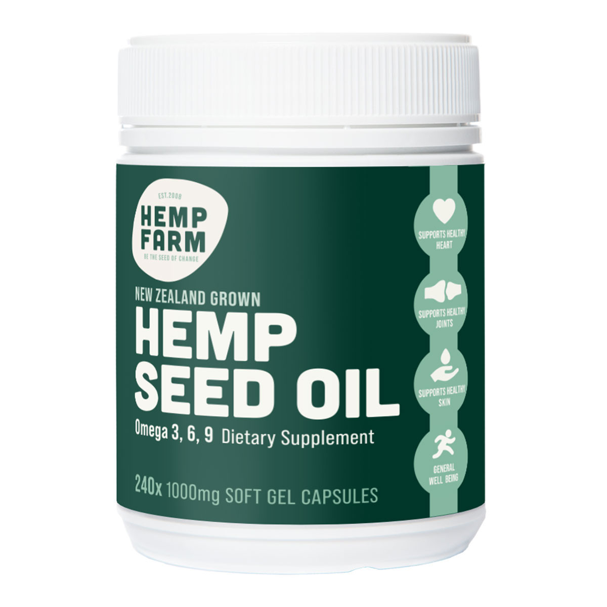 Hemp Farm Hemp Seed Oil 1000mg 240 Capsules