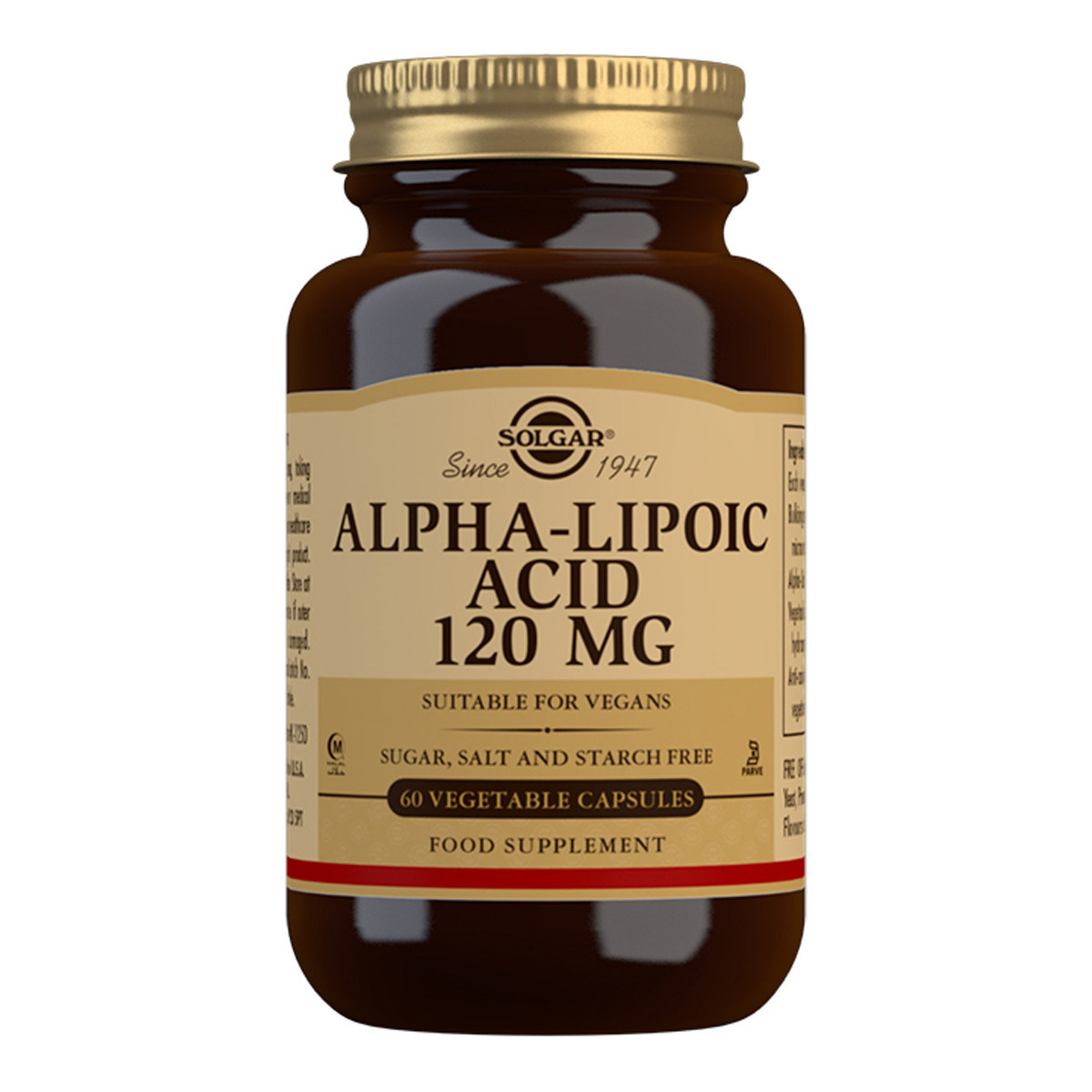 Solgar Alpha Lipoic Acid 120mg 60 Vegetable Capsules